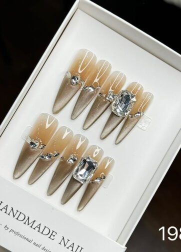 19871#Iced Americano Nail Art