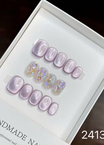 241396#Jam Powder Short Round Nails