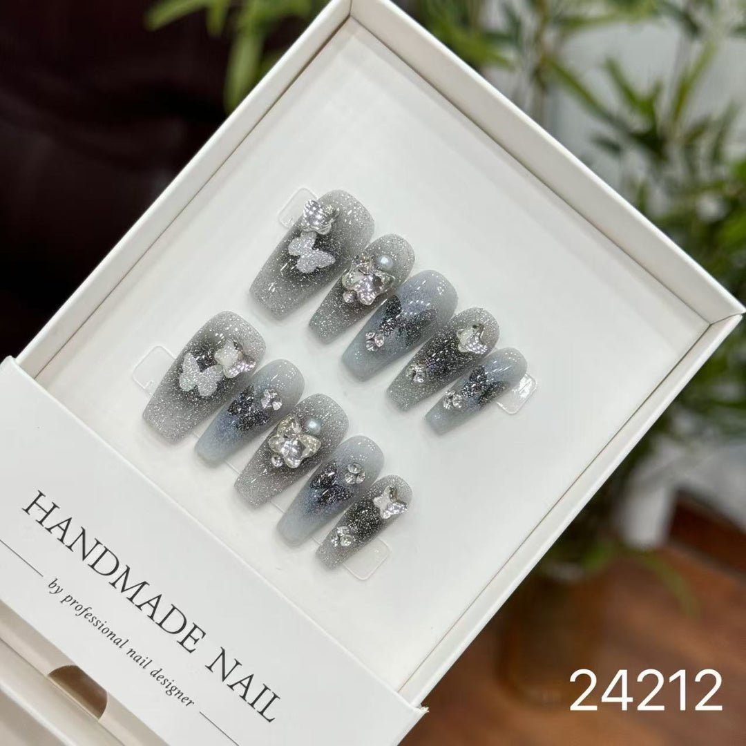 24212#Black Butterfly Nail Stickers