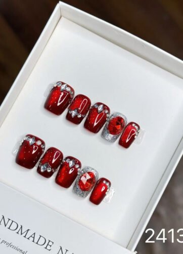 241339#Wine Beauty Short Nails