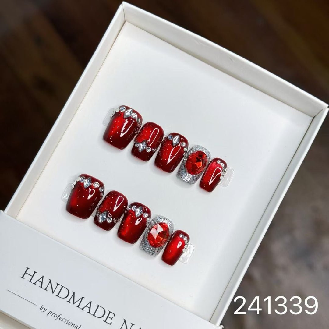 241339#Wine Beauty Short Nails