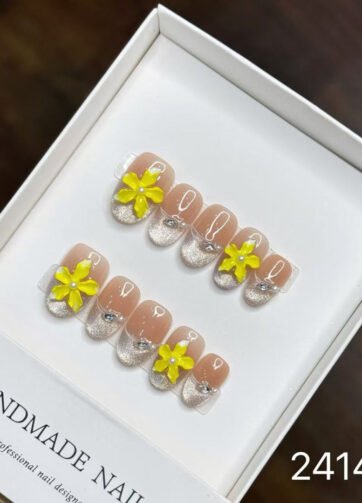 241416#Powder Pink Egg Flower Short Oval