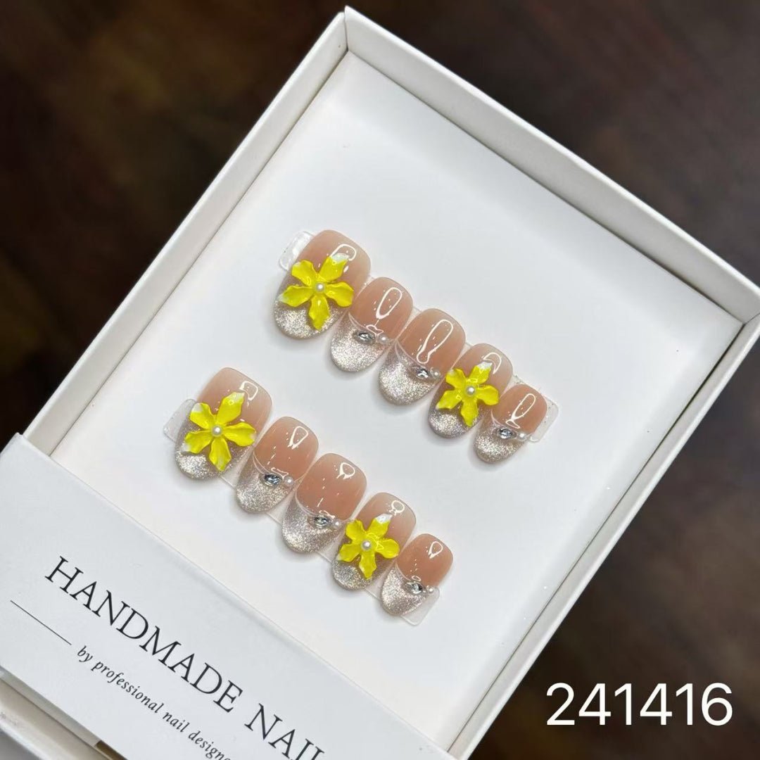 241416#Powder Pink Egg Flower Short Oval