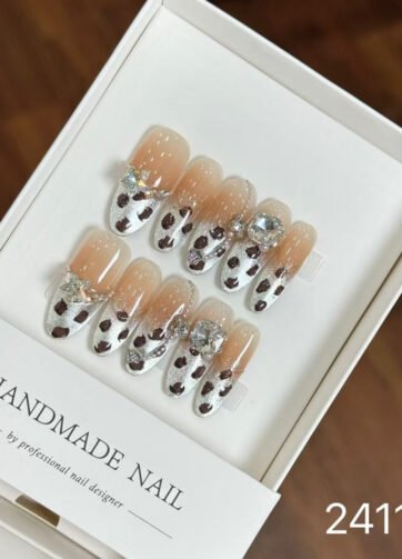 241195#Cat Eye Leopard Print Long Nails