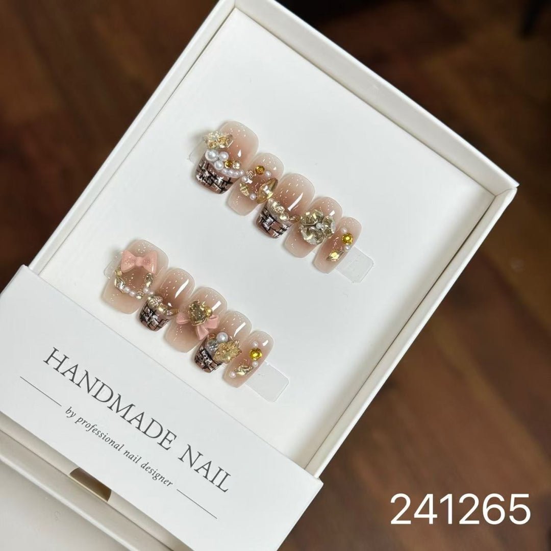 241265#Autumn Breeze Square Nails