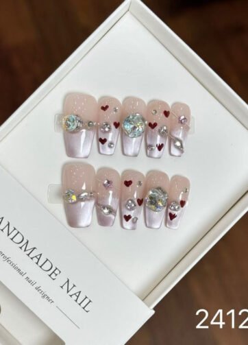 241249#Pink Love Obsession Nail Art