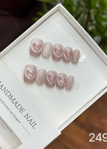 24953#Heart-to-Heart Short Nails