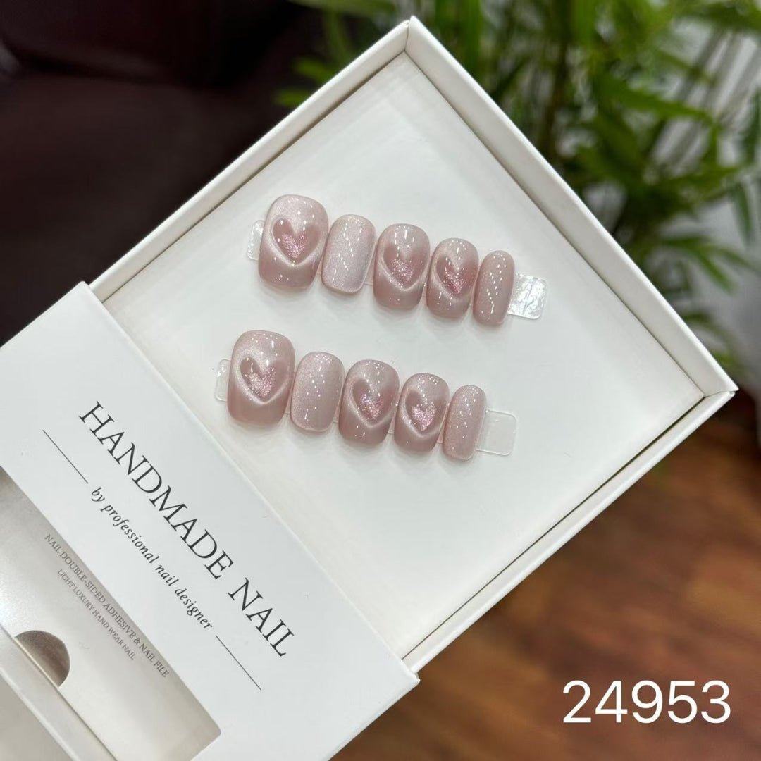 24953#Heart-to-Heart Short Nails