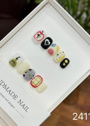 241162#Apple Pear Nail Design