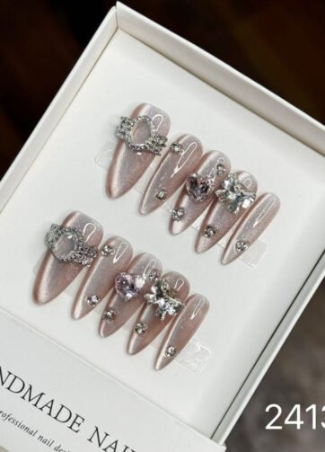 241312#Love Vow Stiletto Nails