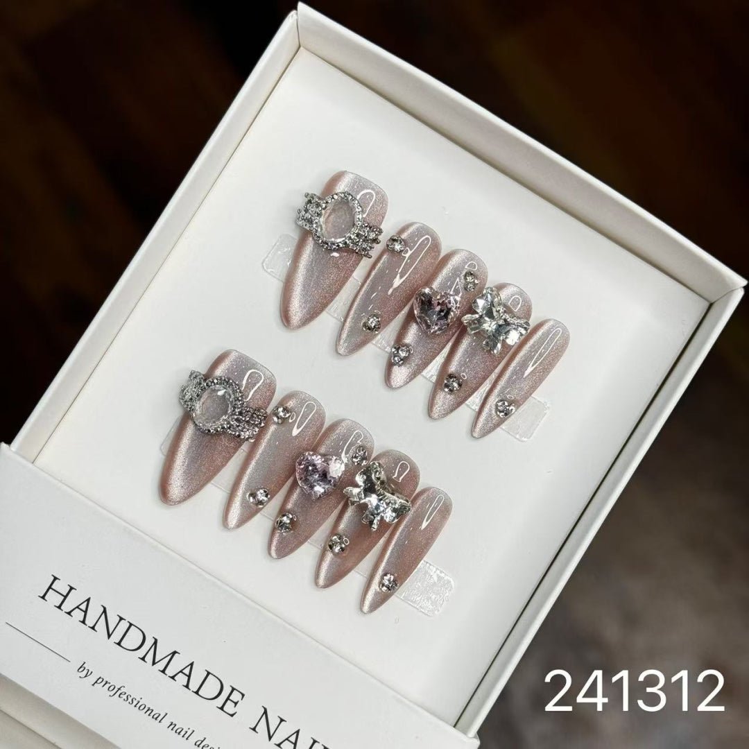 241312#Love Vow Stiletto Nails
