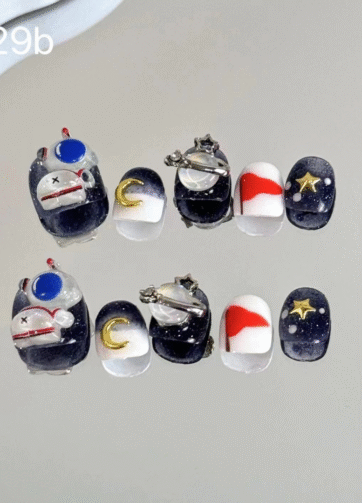 Little Astronaut Baby Nail Art