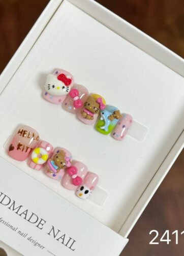 241150#Summer Vacation KT Short Nails