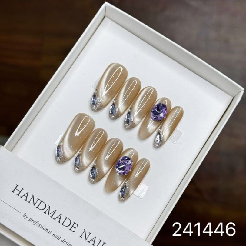 241446#Grape Shattered Ice Long Oval