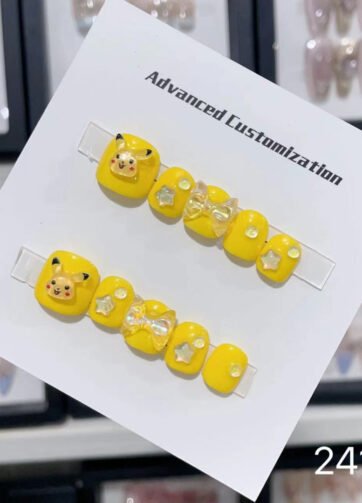 2418b#Pikachu BB Nail Art