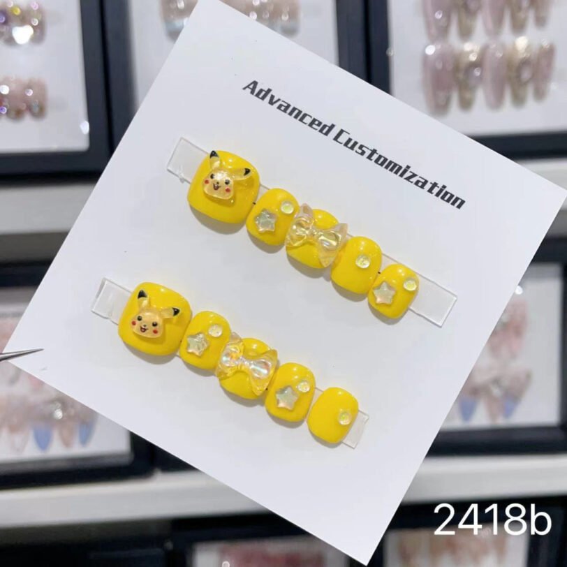 2418b#Pikachu BB Nail Art
