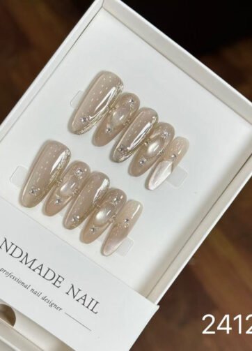 241274#Leather Pink Long Oval