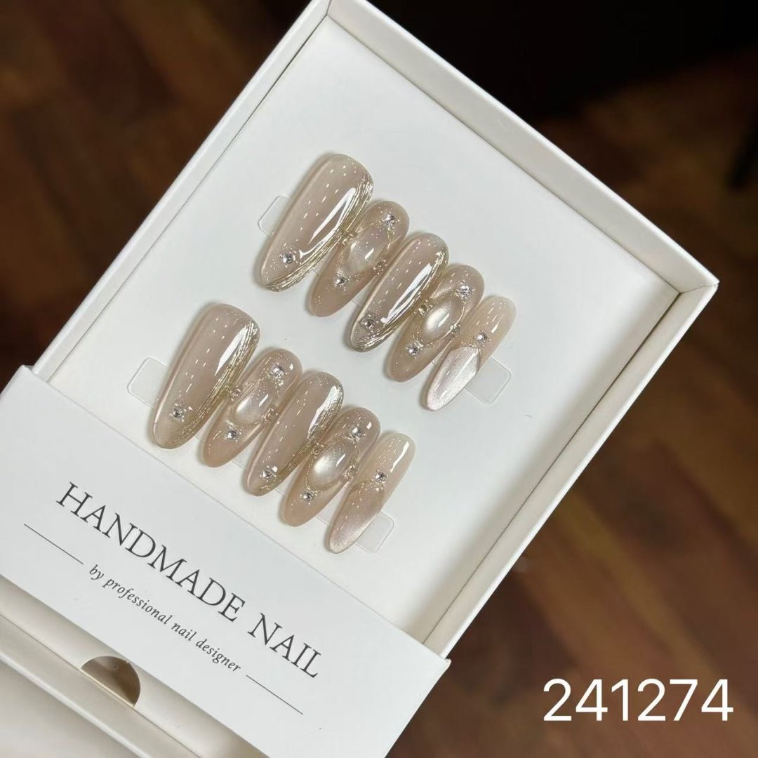 241274#Leather Pink Long Oval