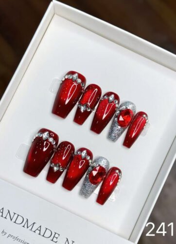 241341#Wine Beauty T-Shaped Nail Art