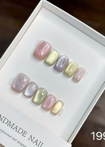 19914#Colorful Candy Square Nails
