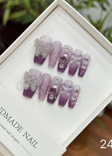 2443#Gradient Amethyst Butterfly