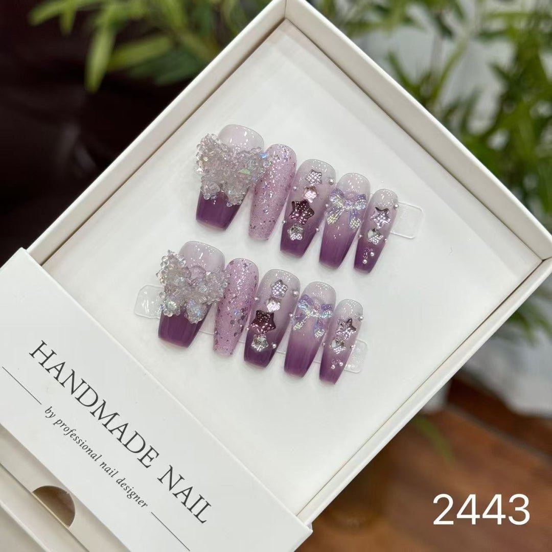 2443#Gradient Amethyst Butterfly