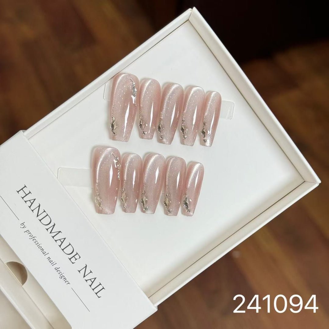 241094#Dreamy Pink Crystal Long T