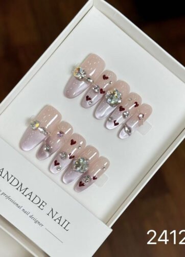 241250#Pink Love Brain Long Oval