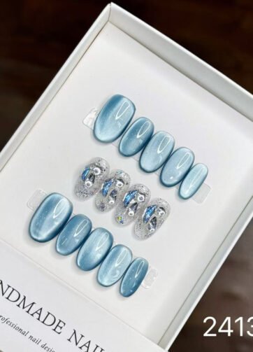 241392#Blue Elegance Short Oval