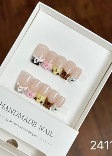 241123#Zoo Short T Nail Design