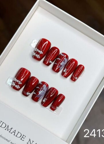 241322#Red Qipao Short T-shirt