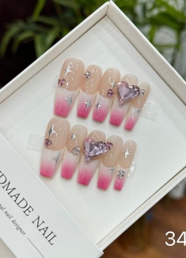 3409#Pink Dyed Heartbeat