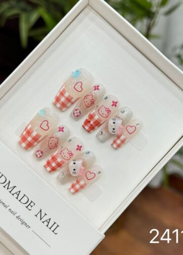 241144#Pink Plaid KT Medium T