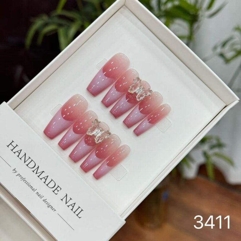 3411#Scarlet Butterfly Elegance