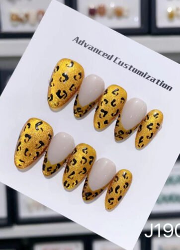 J19002#Golden Leopard Print