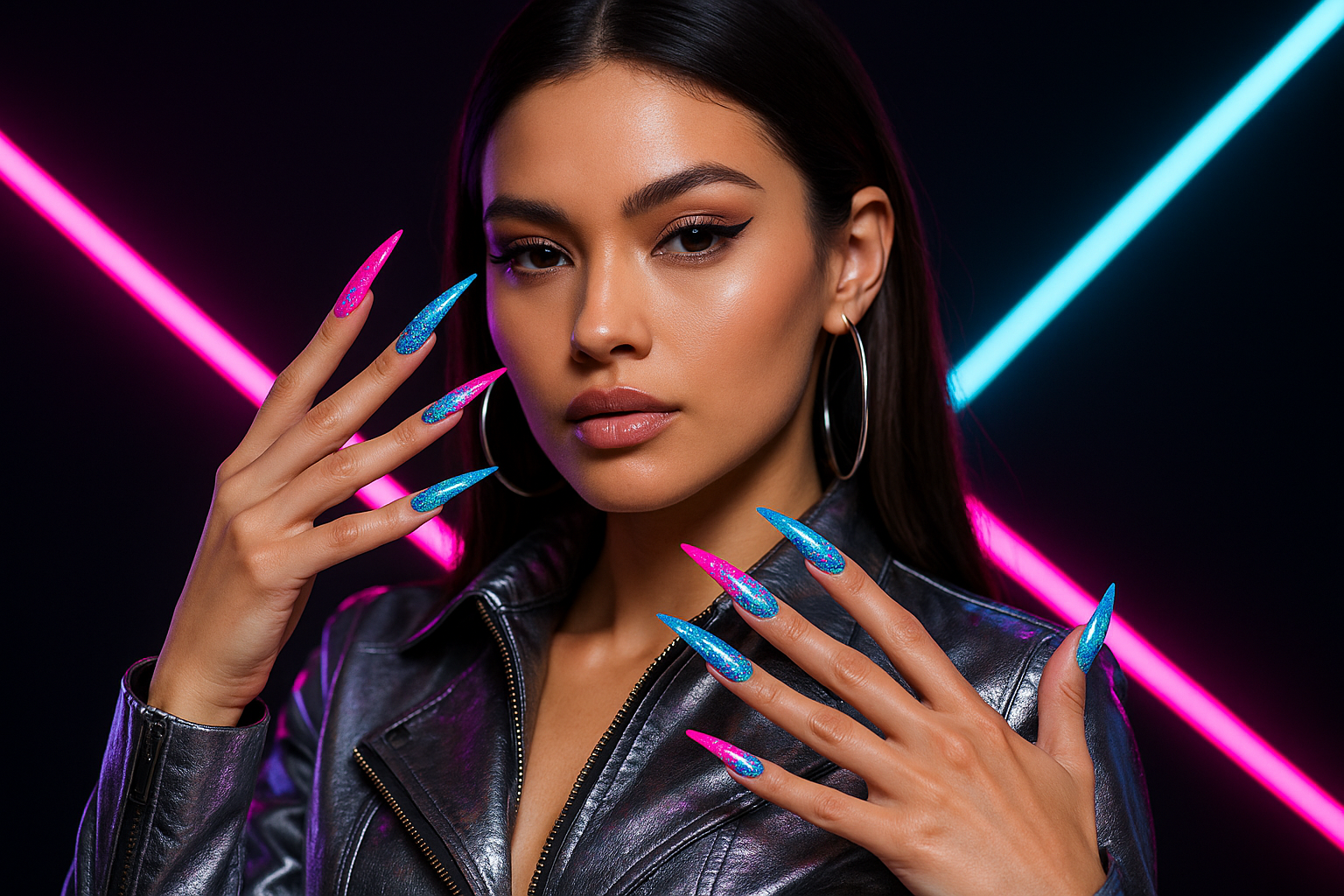 20250702 2340 futuristic neon fashion simple compose 01jz5wnarhejxrqtyj2ph7zm6c