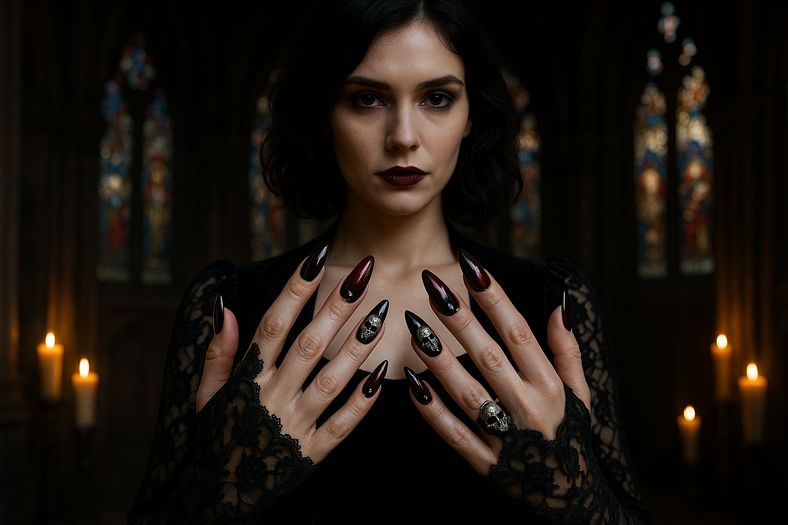 20250702 2351 gothic elegance simple compose 01jz5xa517f9n84p9nk0f7mrmj