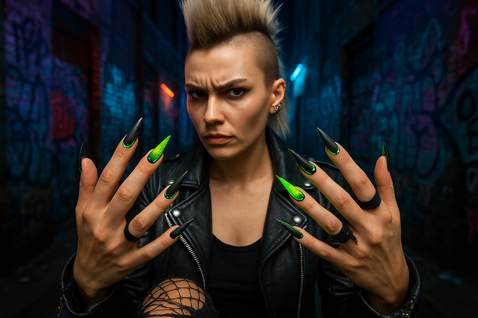 20250702 2357 punk nail art simple compose 01jz5xkms3fbftdhsxfjkx130k